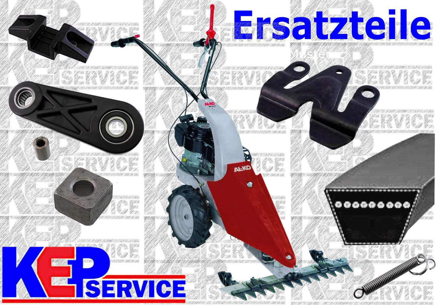 Messer Mitnehmer Keilriemen Pleuel ALKO Balkenmäher BM 870 875 I II