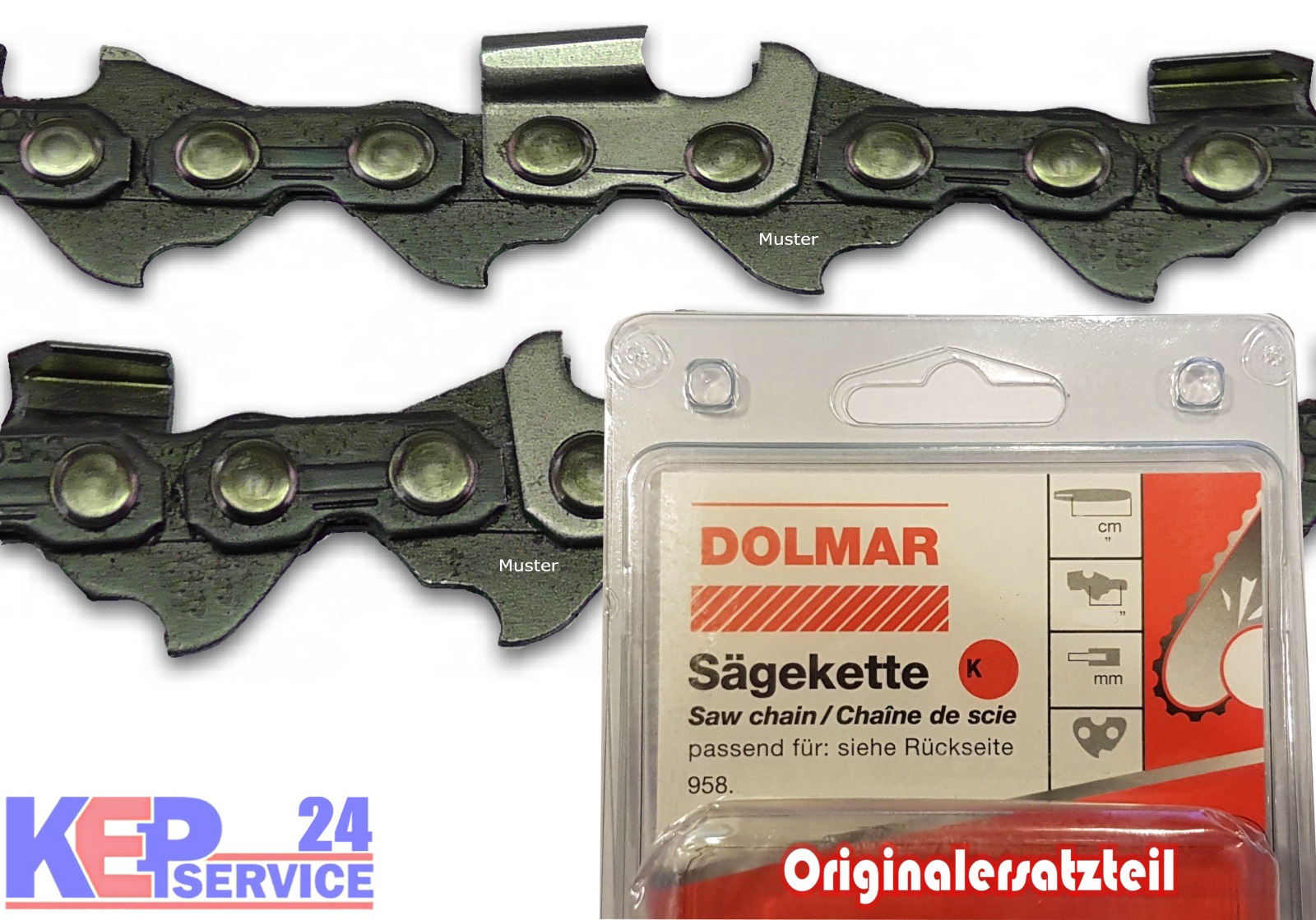 3/8 1,1 56 TG Dolmar Original Sägekette Makita Partner Poulan ES PS AS VP DCS UC | eBay